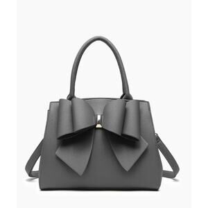 Grossi Grey Faux Leather Handbag